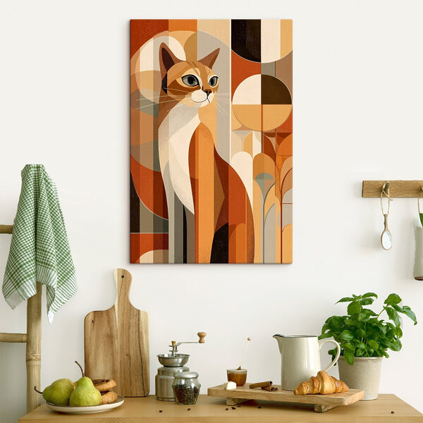 Cat with a colorful background