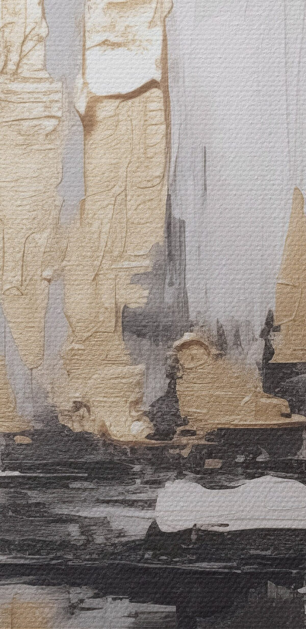 Painting of a city skyline Painting of a city skyline