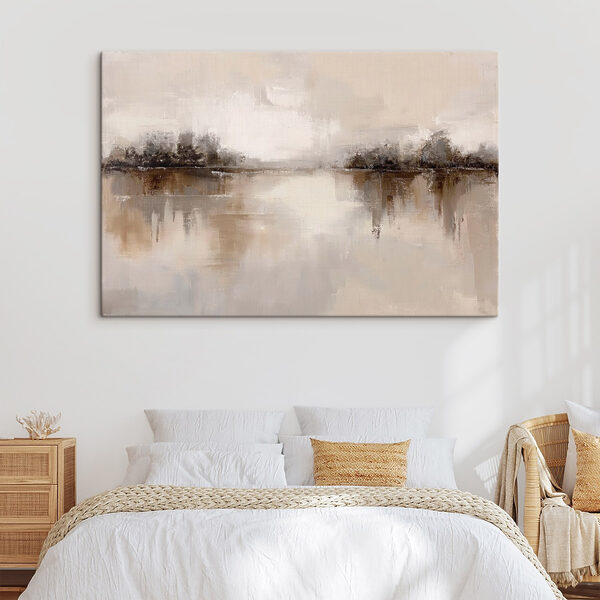 Painting of trees and water Painting of trees and water