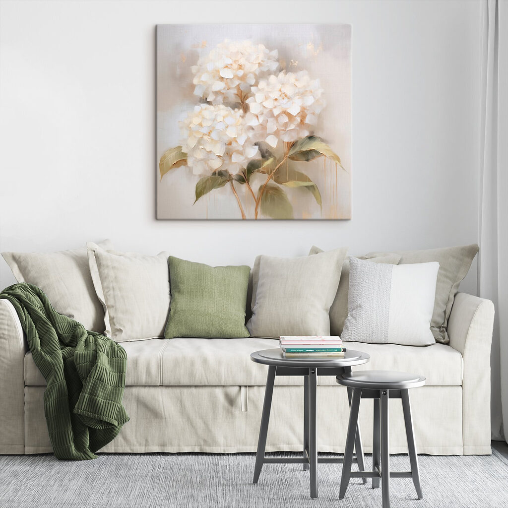 Painting of white flowers