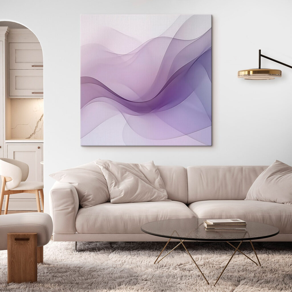 Purple and white wavy lines