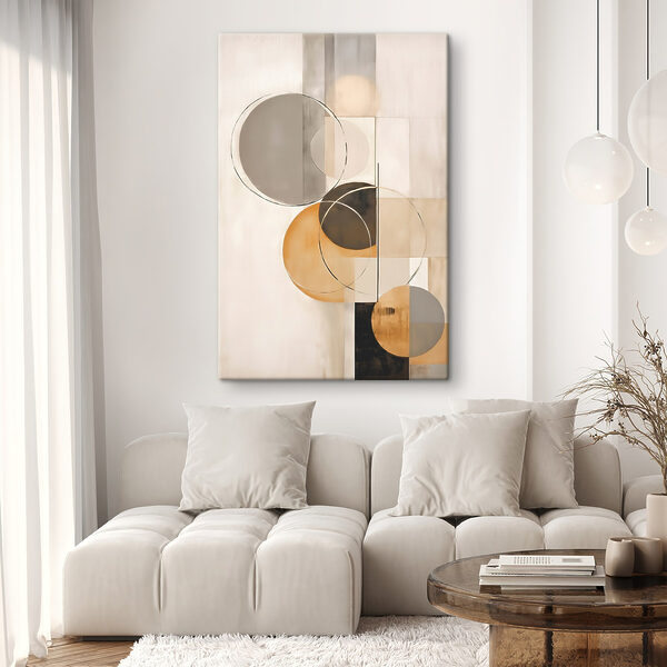 Art piece of art with circles and squares