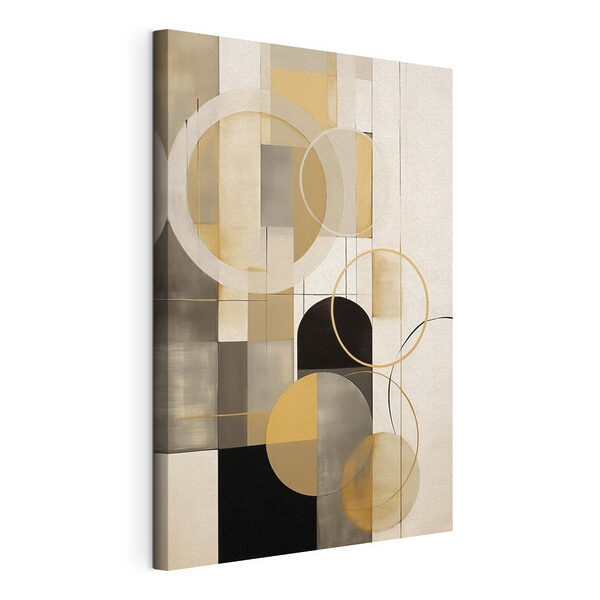 Painting of circles and squares
