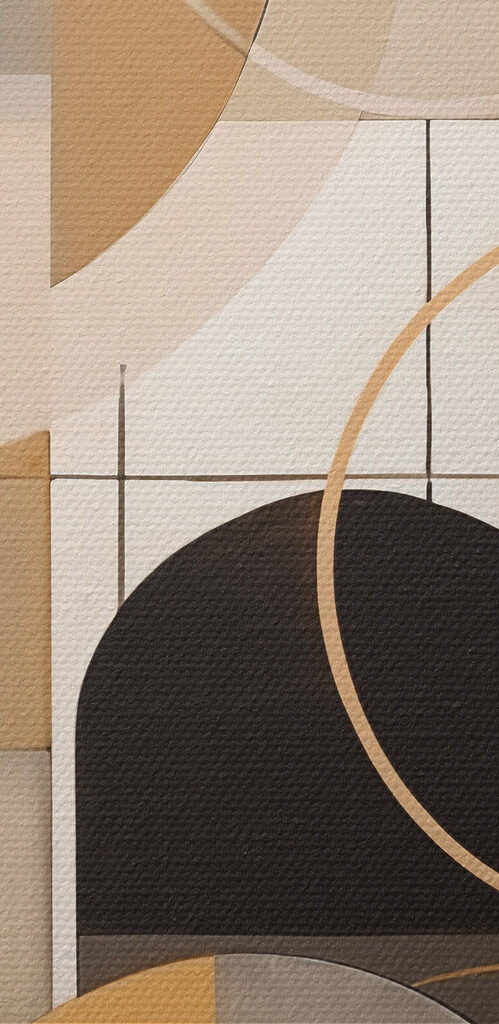 Painting of circles and squares