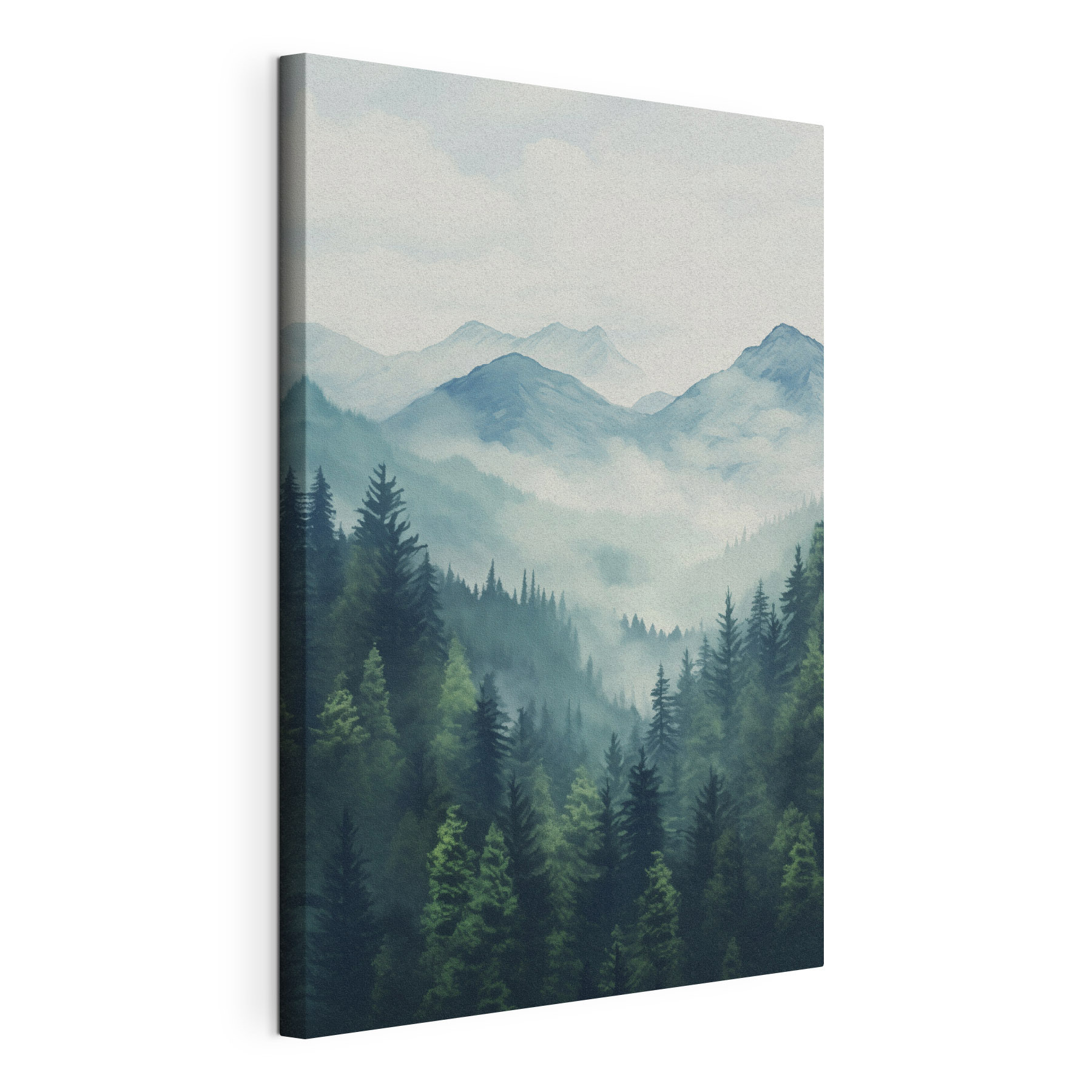 Landscape of mountains and trees
