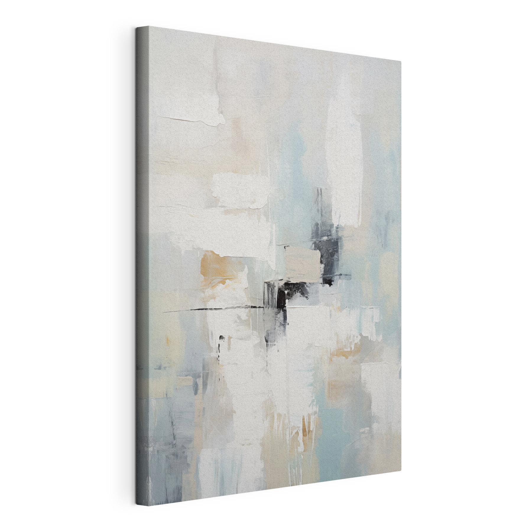 Painting of white and blue Painting of white and blue