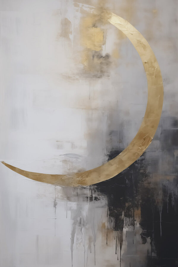 Painting of a crescent moon