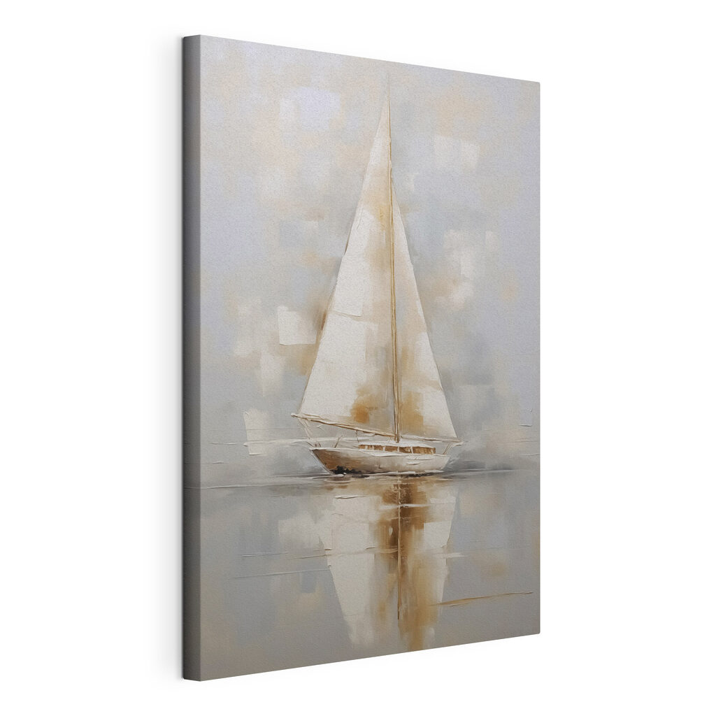 Painting of a sailboat on water Painting of a sailboat on water