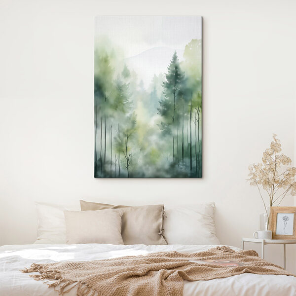 Painting of a forest Painting of a forest