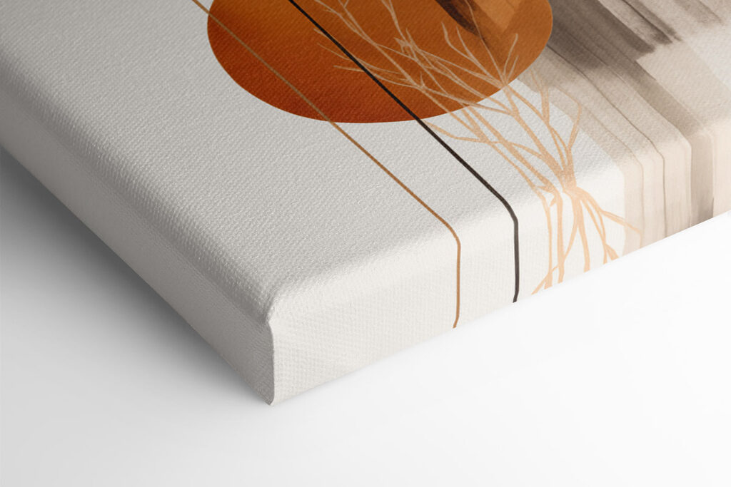 - Soft hues and botanical shapes unite