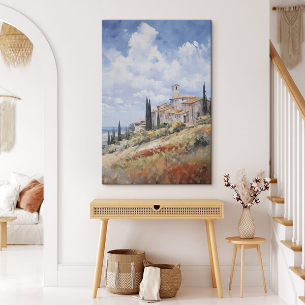 Painting of a village Painting of a village