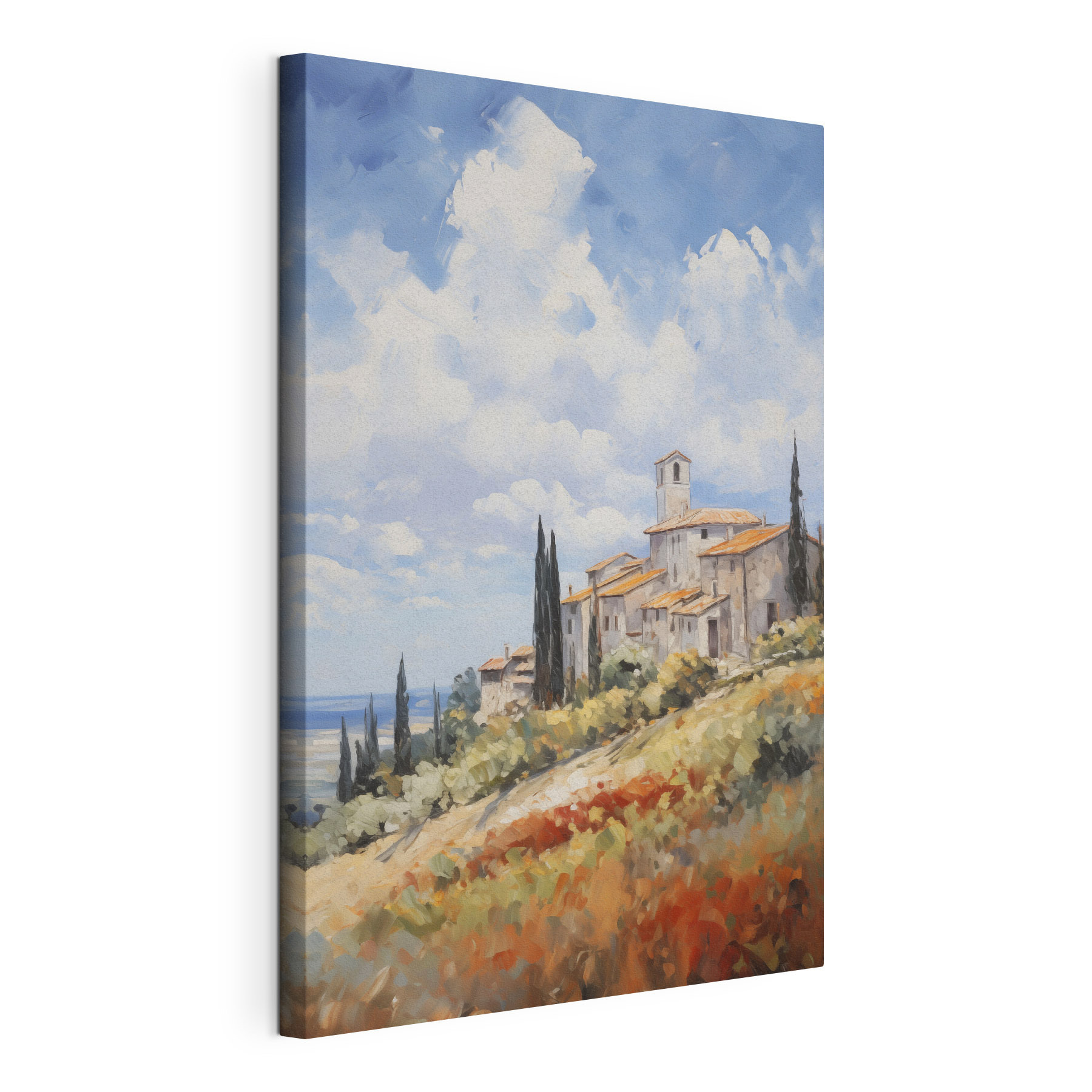 Painting of a village Painting of a village