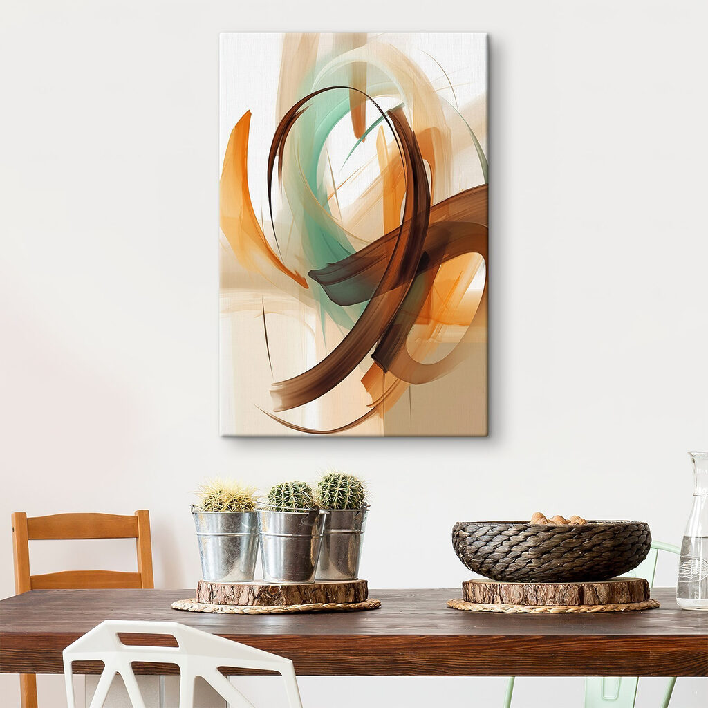 Dynamic swirls in earthy tones