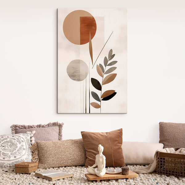 Organic shapes in warm tones