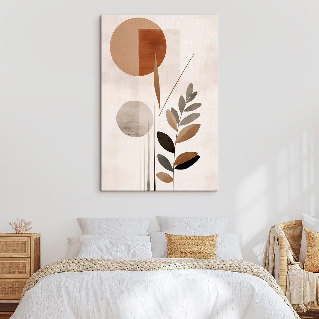Organic shapes in warm tones
