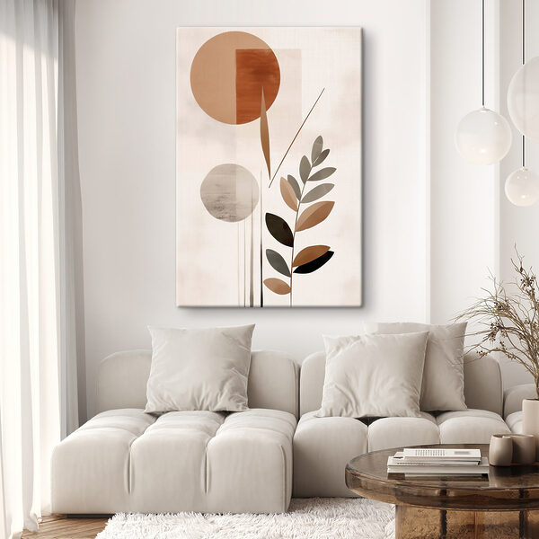 Organic shapes in warm tones