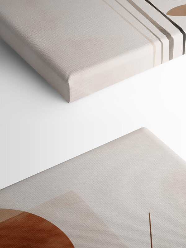 Organic shapes in warm tones