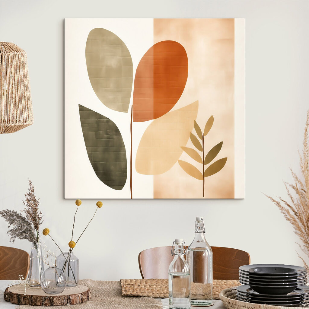 Painting of leaves and a plant Painting of leaves and a plant