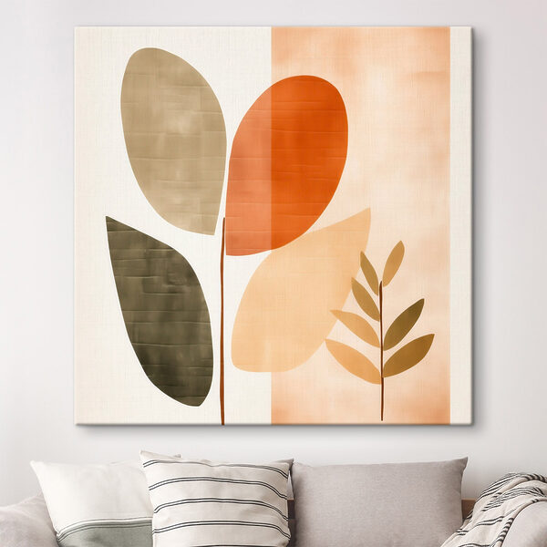 Painting of leaves and a plant Painting of leaves and a plant