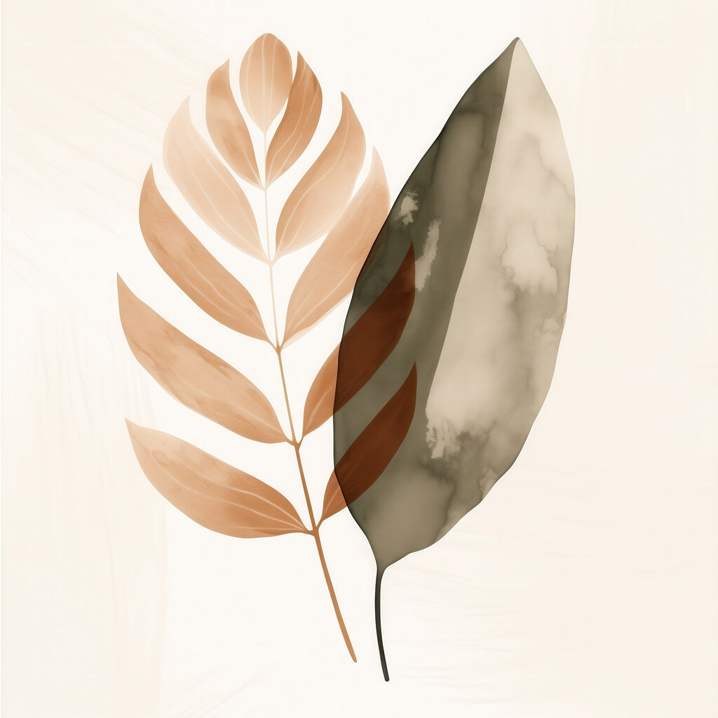 Elegant leaves on a soft background Elegant leaves on a soft background