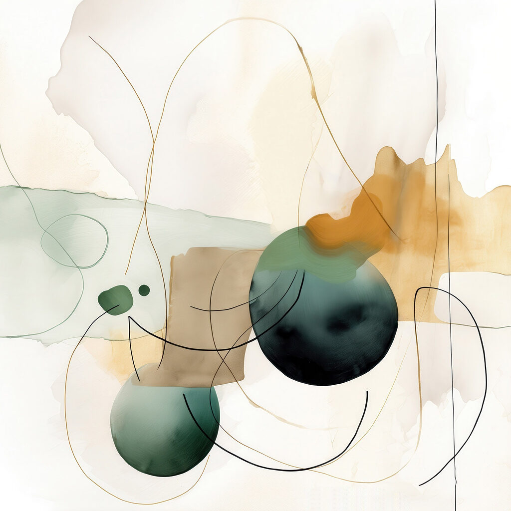 Painting of circles and lines Painting of circles and lines