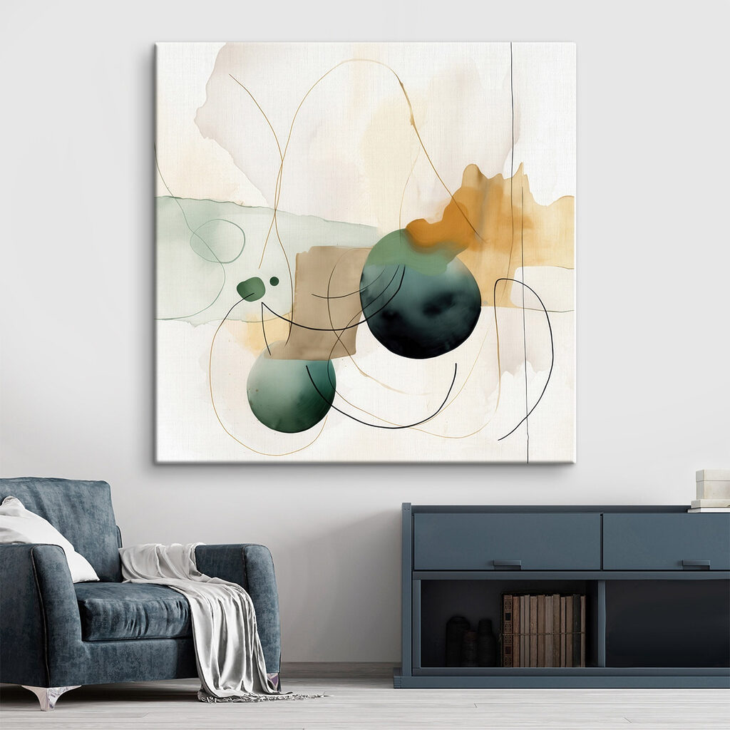Painting of circles and lines Painting of circles and lines