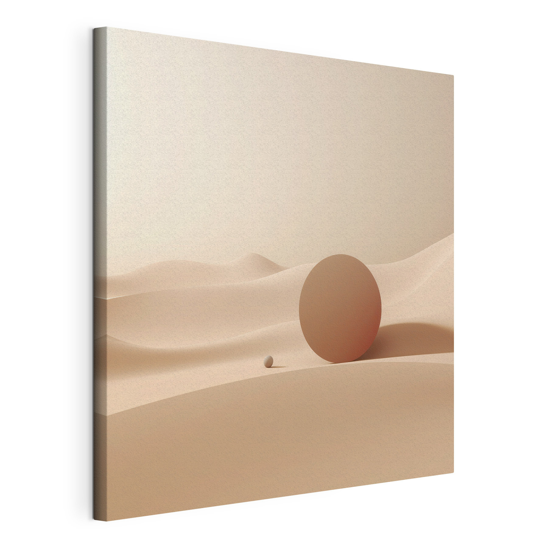 Ball and a ball in a desert