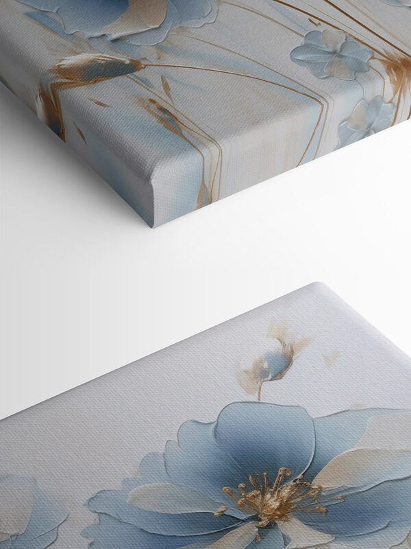 Painting of flowers on a white surface Painting of flowers on a white surface