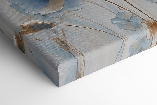 Painting of flowers on a white surface Painting of flowers on a white surface