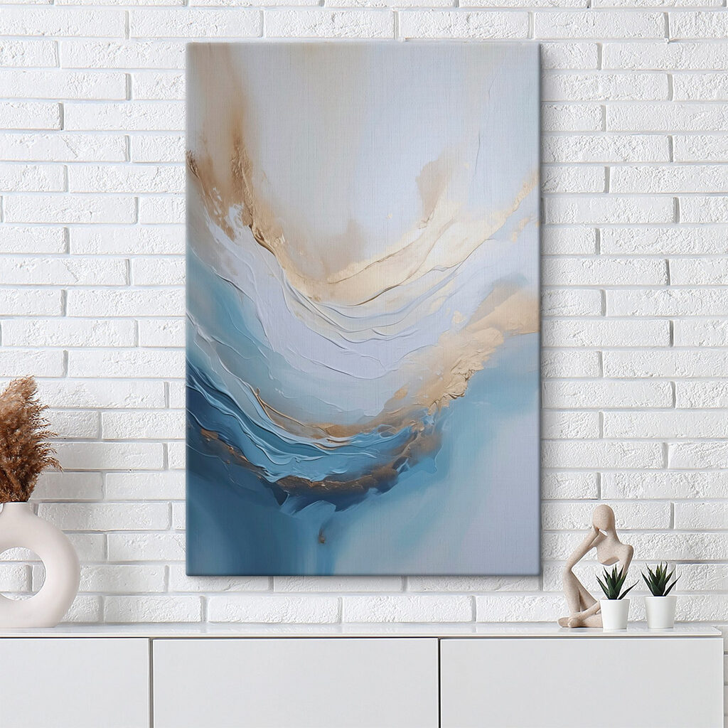 Serene waves in calming colors