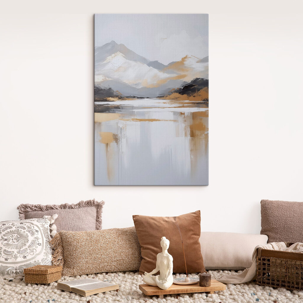 Painting of a mountain range Painting of a mountain range