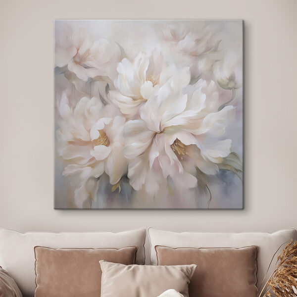 Painting of flowers on a white background