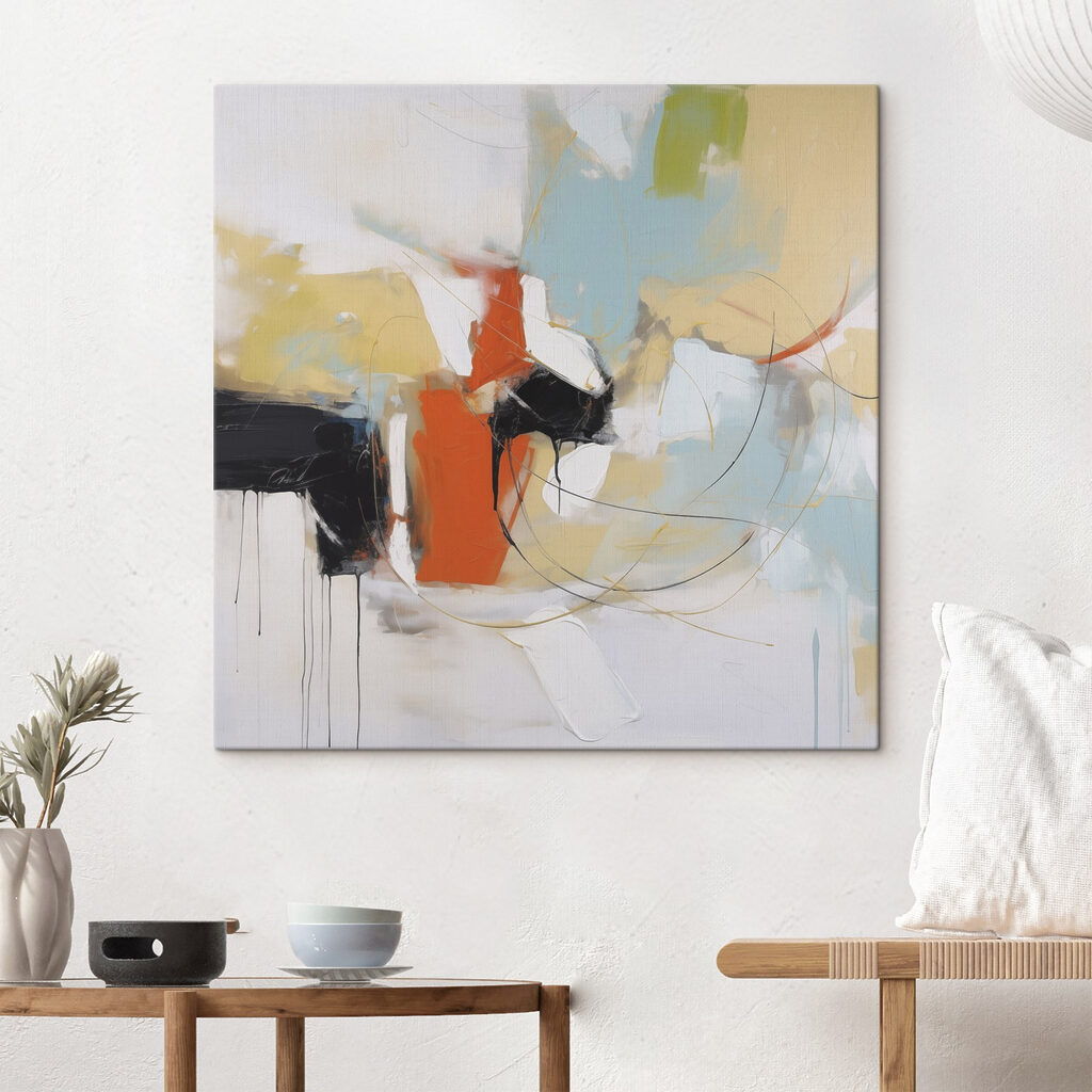 Painting of a colorful abstract art
