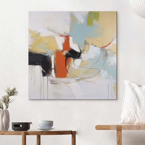 Painting of a colorful abstract art
