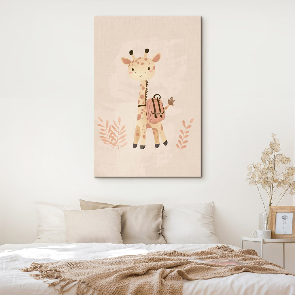 Giraffe with a backpack Giraffe with a backpack