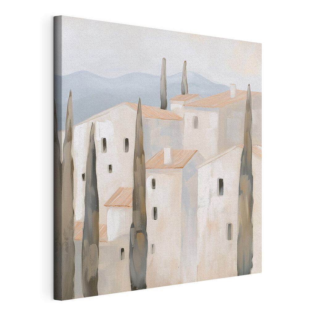 Painting of a group of buildings