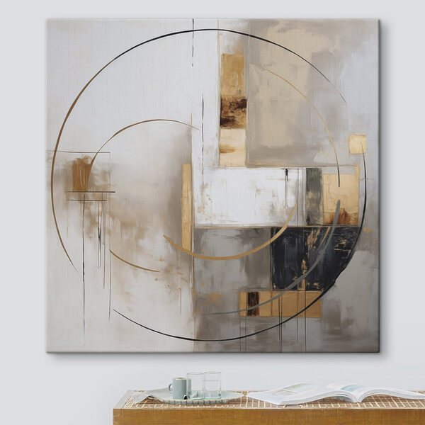 Painting of a circle and squares