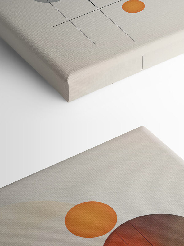 Abstract shapes and warm colors blend