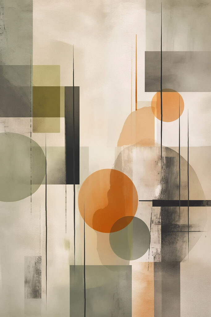 Painting of circles and squares Painting of circles and squares
