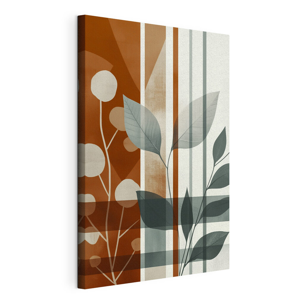 Artistic play of leaves and lines Artistic play of leaves and lines