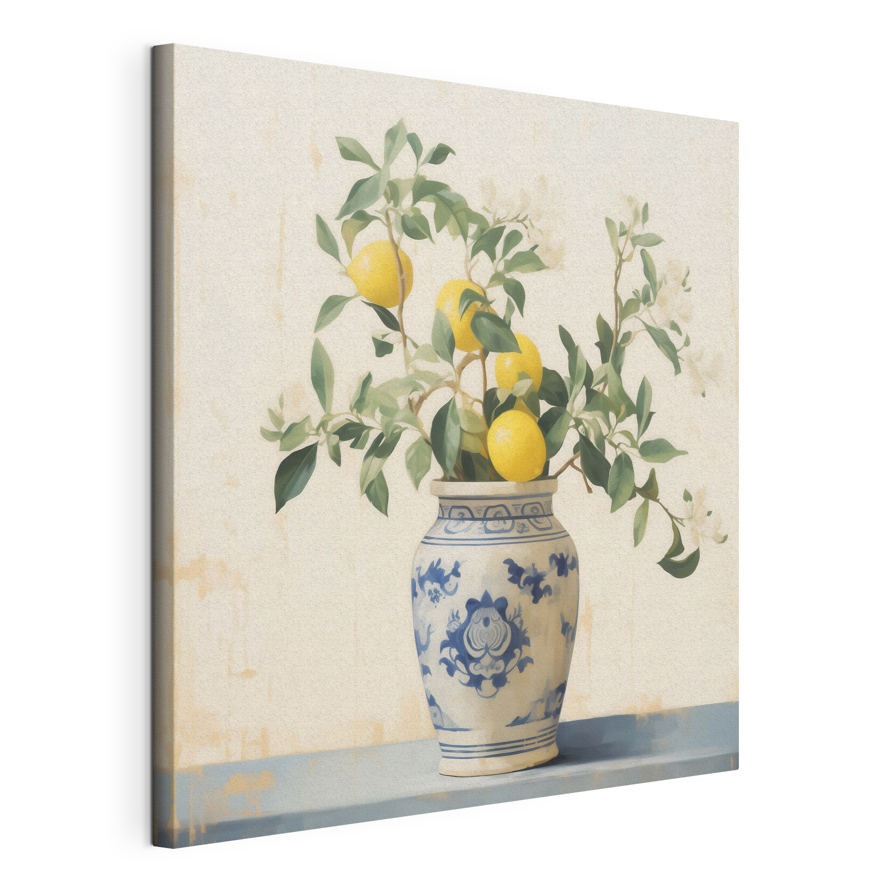 Vase with lemons in it Vase with lemons in it