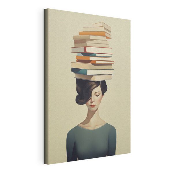 Картина Жінка зі стосом книг на голові (Артикул: s47334) Картина Картина Жінка зі стосом книг на голові (Артикул: s47334)