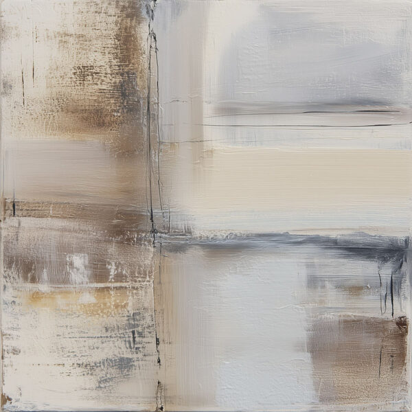 Painting of a white and brown square