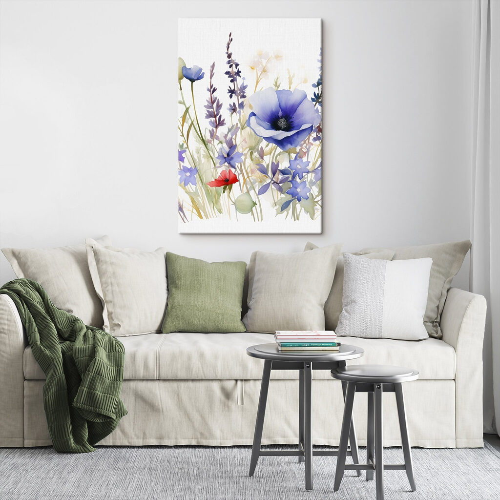 Watercolor painting of flowers