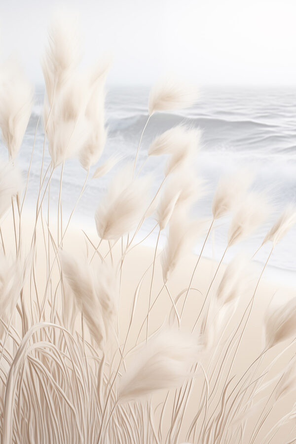 Gentle waves kiss the sandy shore Gentle waves kiss the sandy shore