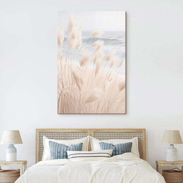 Gentle waves kiss the sandy shore Gentle waves kiss the sandy shore