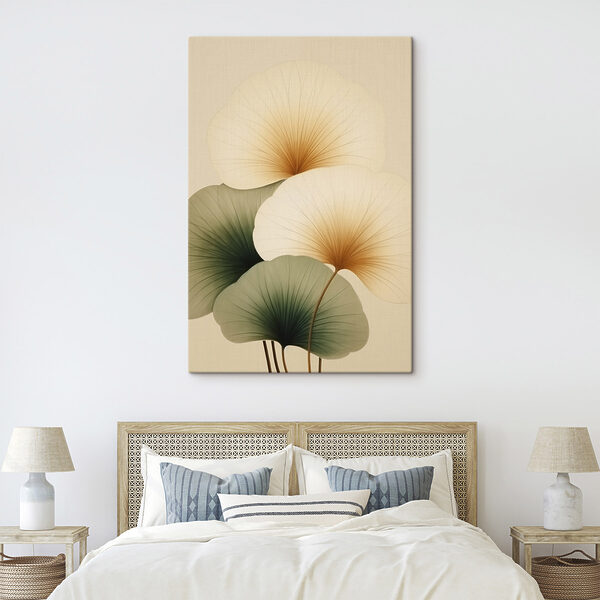 Delicate leaves, soft earth tones Delicate leaves, soft earth tones
