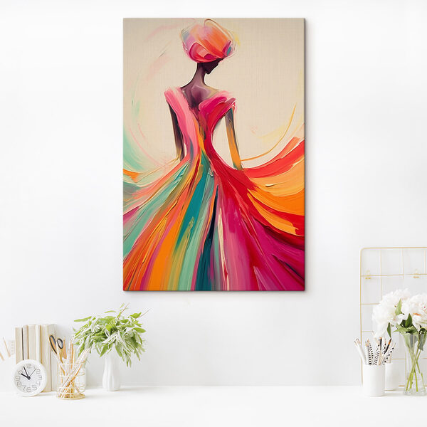 Painting of a woman in a dress