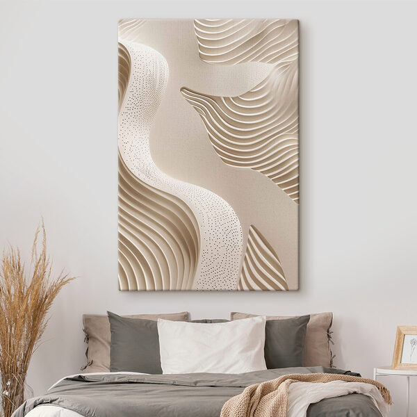 White and brown surface with wavy lines White and brown surface with wavy lines