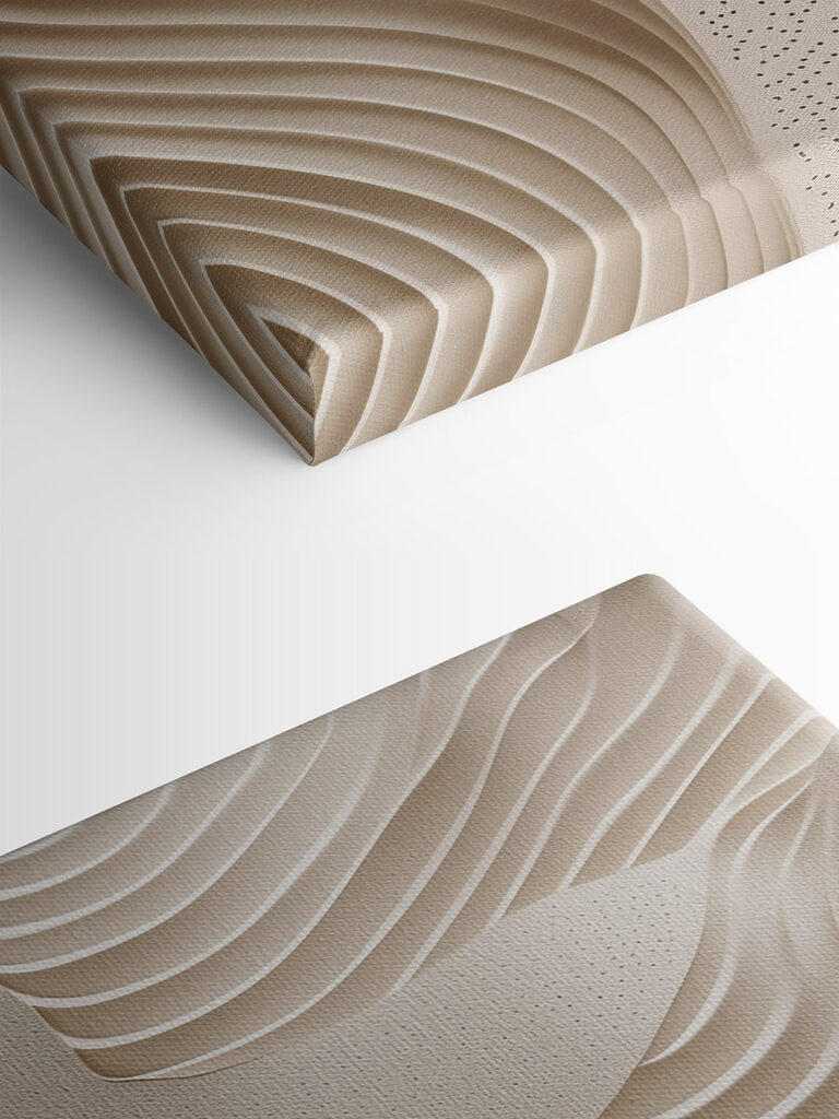 White and brown surface with wavy lines White and brown surface with wavy lines